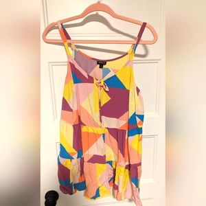 Torrid Challis Tiered Tie-Front Cami Size 1